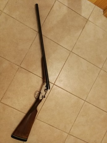 Escopeta paralela seminueva, marca Laurona, calibre 12/70, expulsora, pletina entera, 3 y 2 choques, con 00