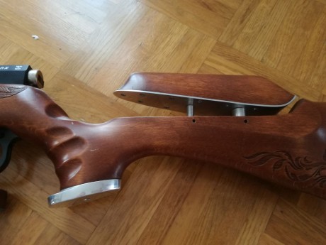 Carabina cometa lynx 4.5mm totalmente customizada 
Culata tallada a medida para las manos y preparada 00