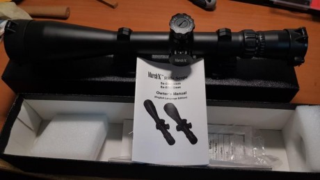 Buenas tardes a la venta esta este visor..
Un march deon X 8-80x56 
Con reticula fine cross hair y dot
Correccion 20