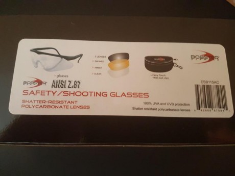 Vendo gafas marca Bobster con nivel de protección Ansi Z87, tiene tres juegos de lentes una transparente, 02