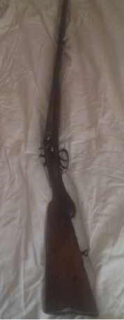 Vendo esta joya de escopeta de perrillos a la vista en perfectas condiciones y dispara perfectamente. 02