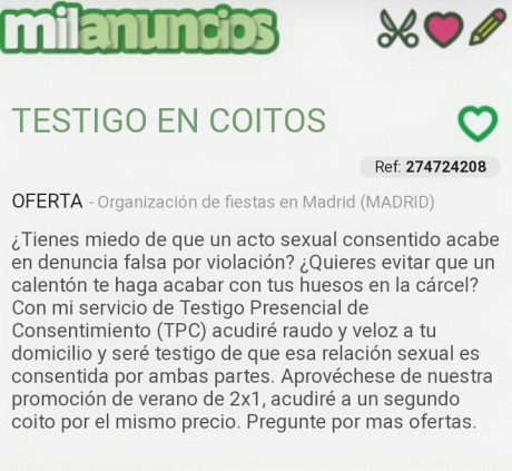 Uno pide por un Pietta niquelado con sus certificados, 2000 euros, jajaja.

Y el otro anuncio, no comete 40