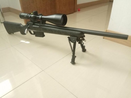 Se vende esta preciosidad de rifle por no darle uso, es un Remington sps customizado con culata de fibra 02