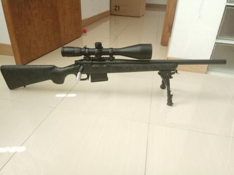 Se vende esta preciosidad de rifle por no darle uso, es un Remington sps customizado con culata de fibra 20