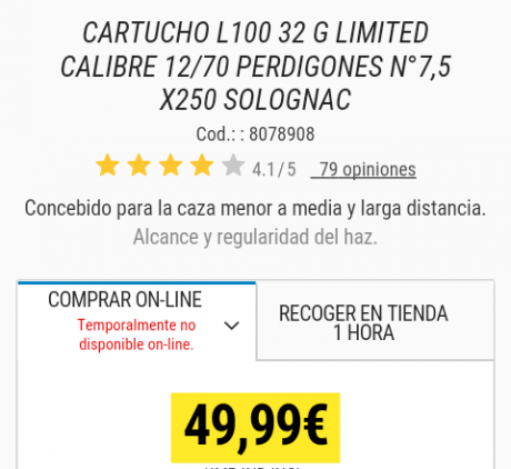 Que opinan sobre este cartucho para la media veda,¿?.calidad ,precio.Es un cartucho con muy buenos resultados 50