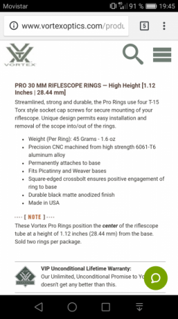 Buenas tardes,

Vendo Anillas Vortex Viper para visor de 30mm, altura High 1.12"/28,44mm
Están nuevas 170