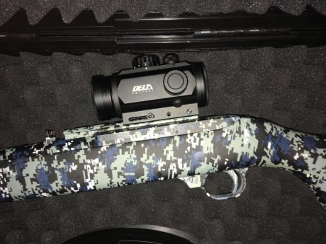 Vendo Ruger 44 Carbine prácticamente sin uso, equipado con punto rojo Delta Mil Dot 1x36 (recién comprado 11