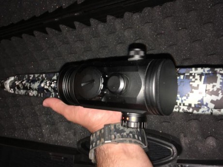 Vendo Ruger 44 Carbine prácticamente sin uso, equipado con punto rojo Delta Mil Dot 1x36 (recién comprado 22