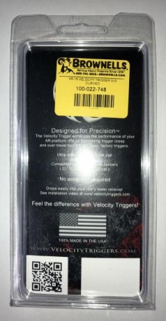 Se vende este magnífico disparador, para rifles AR15/AR10, del fabricante americano VELOCITY TRIGGERS, 01