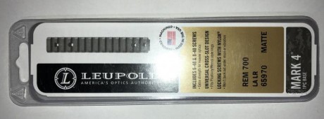 Se vende esta magnífica base para la instalación de visores en rifles REMINGTON 700 LONG ACTION (acción 01