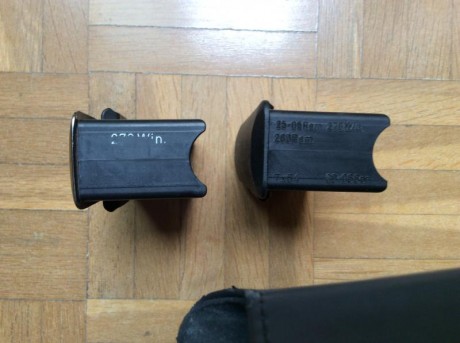 Vendo dos cargadores para mannlincher sbs 96 prácticamente nuevos.

Uno metálico, el que viene con los 00