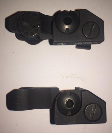 Se venden estas excelentes miras abatibles con puntos luminosos de "tritium" (tanto en la mira 02