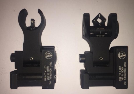 Se venden estas excelentes miras abatibles con puntos luminosos de "tritium" (tanto en la mira 01