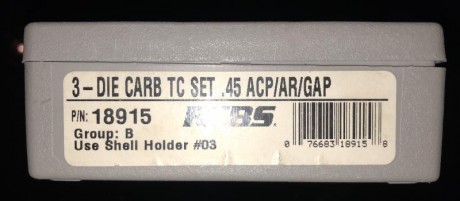 Se venden estos magníficos "dies"del fabricante americano RCBS, con acabo "carbide", 00