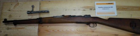 Buenos días.
Vendo carabina histórico mauser recalibrado por B.O.P.E. a 308 W, originariamente era un 02