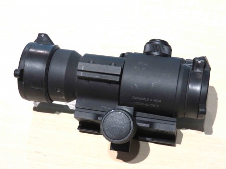 Vendido¡¡¡
Poco uso. Visor Aimpoint ML2 con visor de punto rojo de 4 MOA. Incluye montura para fijarlo 00