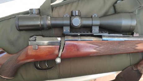 Máuser 66s calibre 270w
Gatillo doble con pelo (stecher)
Visor Roolls 3-12x50 con ri montado en regleta 02