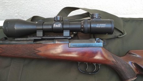 Máuser 66s calibre 270w
Gatillo doble con pelo (stecher)
Visor Roolls 3-12x50 con ri montado en regleta 01