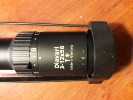 Vendo visor Zeiss Diavari T+ Clasic zoom de 3x12x56, alguna marca en la zona de las anillas, esta revisado 02