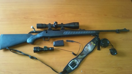 Vendo rifle thonsom center venture 308w con visor bushnell elite 6500 2,5_16x50, monturas y anillas Warne, 01