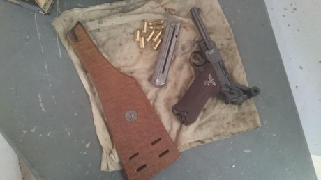 Vendo Luger P.08 de 1.937 con numeros coincidentes toda excepto el cargador. Agrupa muy bien, a 25, 50 60