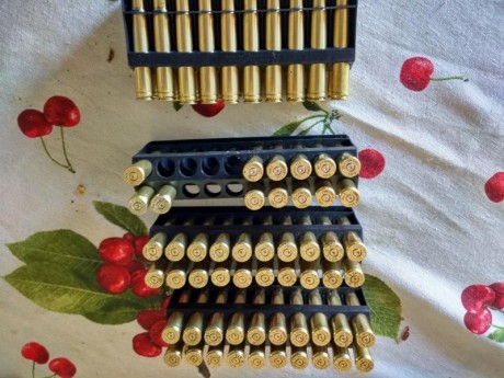 Vendo 73 vainas 375 Holland&Holland Magnum, 63 marca Remington y 10 marca RWS, un solo disparo y tumbler 00