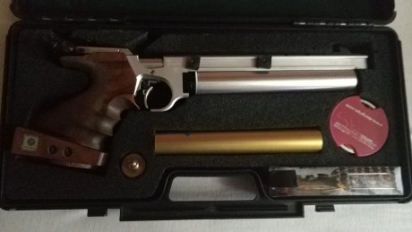 Vendo Steyr LP10 con bombonas del año 2011. La pistola es del 2012. Buen estado. Cacha talla M. Se encuentra 00