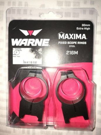 Buenos días

Vendo anillas warne maximas extra altas para tubo de 30mm

Estan sin estrenar, ya que las 00