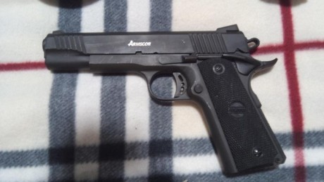 Vendo amscor 9mm 4 cargadores, funda y portacargador doble, poco uso.
Guiada en A. Se puede guiar en F, 00