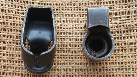 Buenas.
El tapabocas del Mauser español mod 1916 .....15 euros ,estado bueno
El tapabocas del Mauser portugues 01