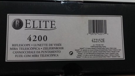 Visor Bushnell Elite 4200 2. 5-10x50 con retícula iluminado con punto rojo totalmente nuevo a estrenar 01