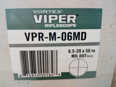 VENDIDO!!! Visor Vortex Viper VPR-M-06MD en perfecto estado de conservación (sin golpes, rayas, ni marcas 10