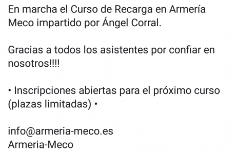 Hola compañeros:
Por medio de este hilo vamos a intentar estar informados de los cursos de recarga que 150