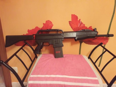 Se vende por retirada  .escopeta con carril wuever adicional  .estado perfecta. Precio 550€  si se viene 00