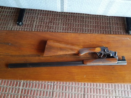 Se vende superpuesta del 410 marca El chimbo. Se admiten ofertas. Lleva recamara de 76, magnum. Cañones 11