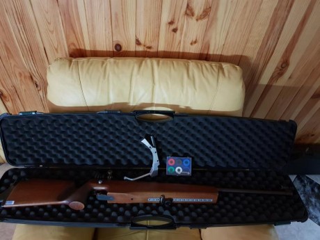 Vendo carabina cañon pesado 22lr schultz & larsen , disparador al pelo,  asi como tunel delantero 00