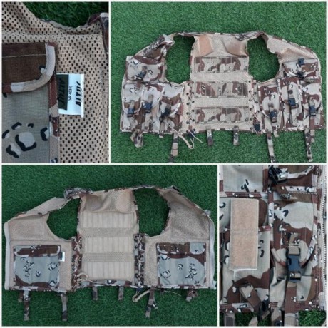 PECO en camuflaje Desierto cinco colores modelo EADA de ALTUS. Buen estado. Bolsillos modificados, se 00