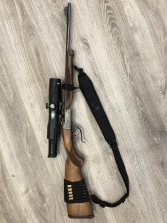 Vendo Monotiro Zanardini Fuchs cal 6, 5X57R, totalmente plegable, con visor telémetro Bushnell  yardage 00