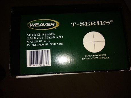 Se vende visor WEAVER 36 aumentos como nuevo , se vende por cambiar de modalidad , conocido por todos 01