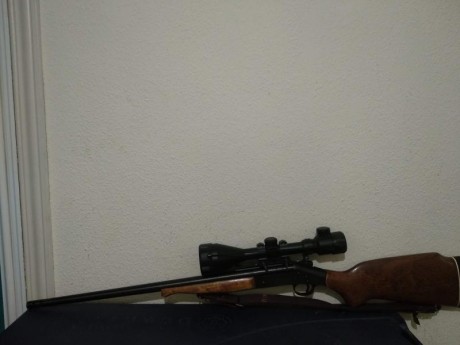 rifle monotiro harrington & richardson calibre 243 con freno de boca homolagada, una agrupación perfecta, 00