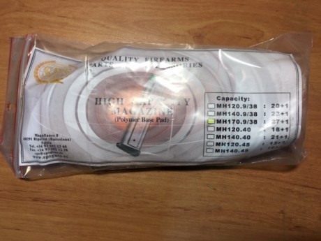 ESTÁ NUEVO, A ESTRENAR, IDEAL PARA DIVISIÓN DE OPEN DE 27+1.

 http://spsshop.es/spsgran-capacidad/cargador-gran-capacidad-170mm-p-157.html 00