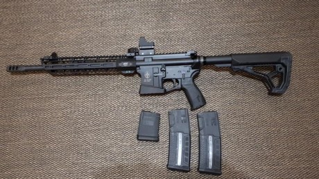 Rifle en perfecto estado muy poco uso (una competición), Muchos extras punto rojo miras abiertas laterales 01