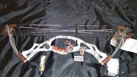 Vendo arco hoyt Katera, de 60 a 70 libras, está en Bilbao, lo vendo por 250€ Mas envío. Está prácticamente 00