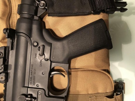 Vendo mi carabina, en perfecto estado, la entrego con empuñadura magpul, grip y culata, visor holosun 00