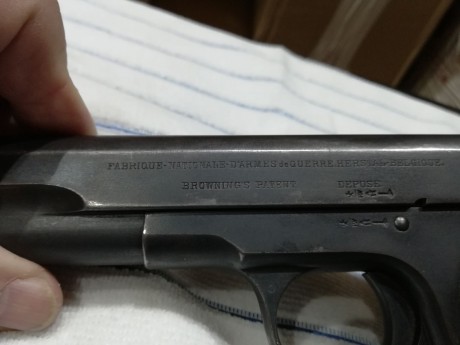 Se vende FN1903 cal 9x20 Browning Long- Guiada en "F". Dos cargadores. Todas las piezas con 02