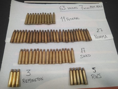 Buenas a todos,

Se venden   63 vainas de calibre 7mmRemMag con un solo disparo  .

.- 11 ud. Federal
.- 01