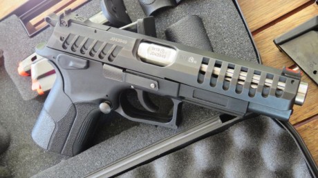 vendo pistola marca Grand Power modelo Xcalibur con 3 cargadores. el estado de la pistola es impecable. 01