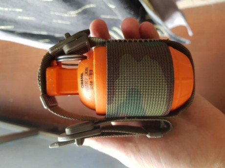 esta granada de instrucción oramil, cinta de granada con todas las partes móviles y funda exterior de 00