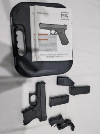 Buenos dias,

Vendo Glock 26 Gen 4 guiada en F.
Se encuentra en Madrid.
Precio: 450€ +gastos de envío.
Impecable.
Para 00