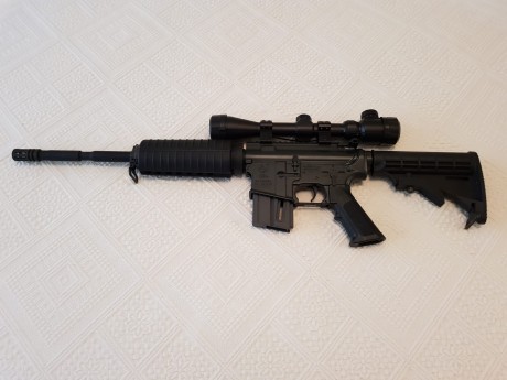 Se vende carabina con visor de la foto,maletín 1 cargador de 10 y otro de 25 y puntero láser precio 600 00